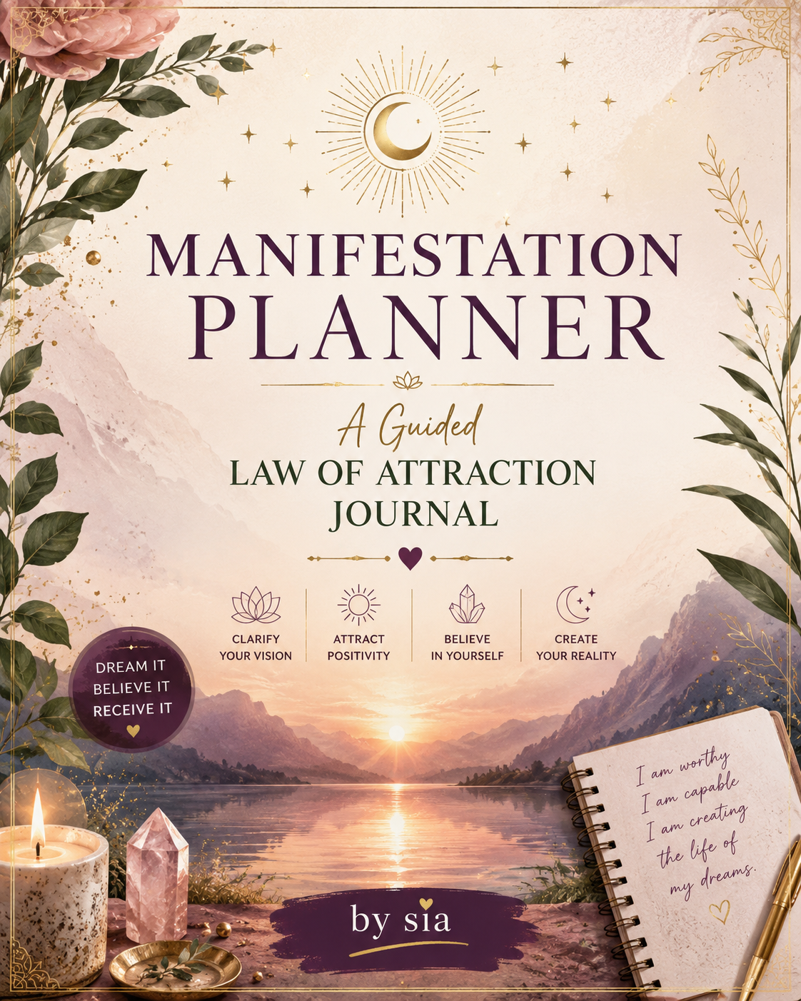 Manifestation Planner: A Guided Law of Attraction Journal for Daily Intentions, - Image 6