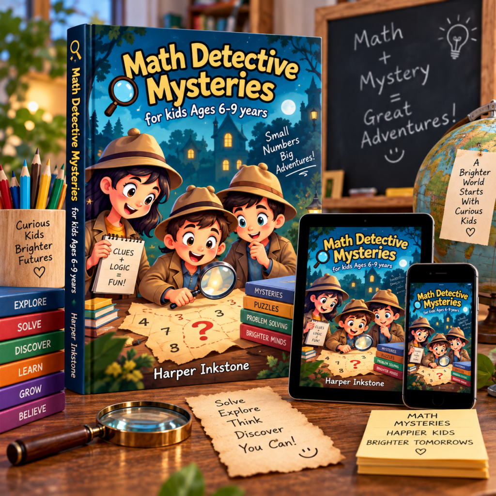 Math Detective Mysteries for kids Ages 6-9 years: Exciting Math Mystery Cases with Logic Puzzles, Word Problems, Secret Codes, Maps, and Brain-Teasing Challenges for Grade 2